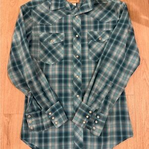 Plaid Button-Up Men's Shirt